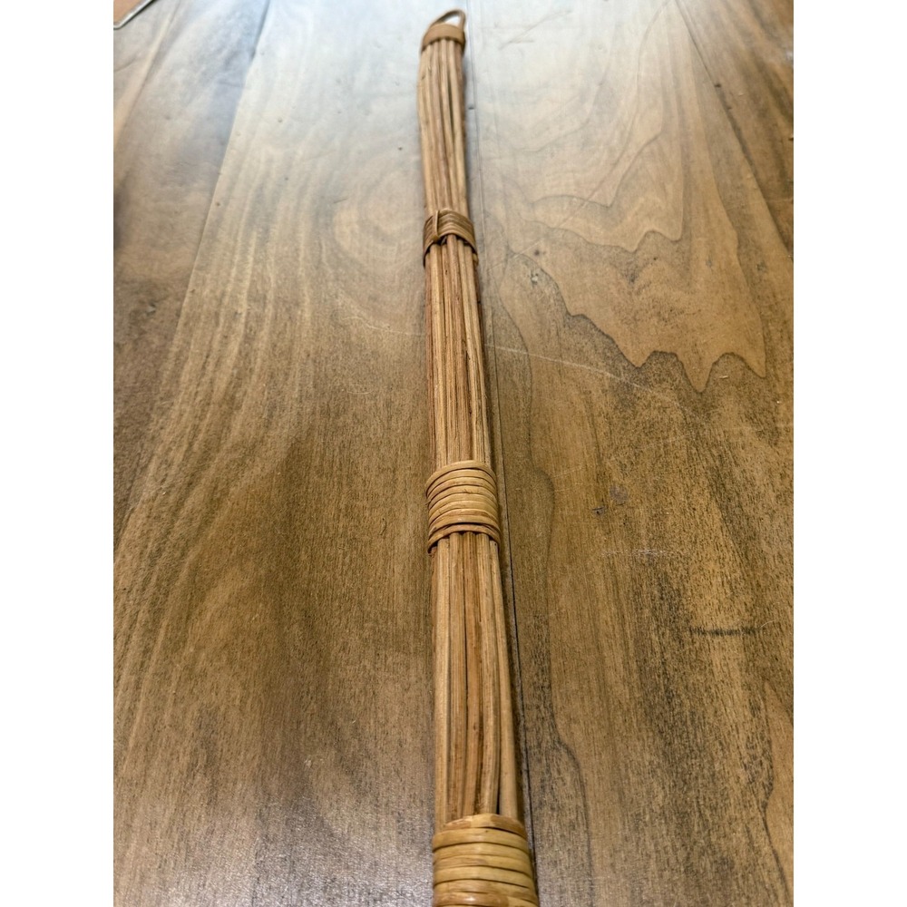 Vintage Wicker Rattan Rug Carpet Beater 32" Boho Cottagecore MCM - Picture 5 of 7